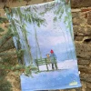 Alex Clark Christmas 100% Cotton Tea Towel - Dog