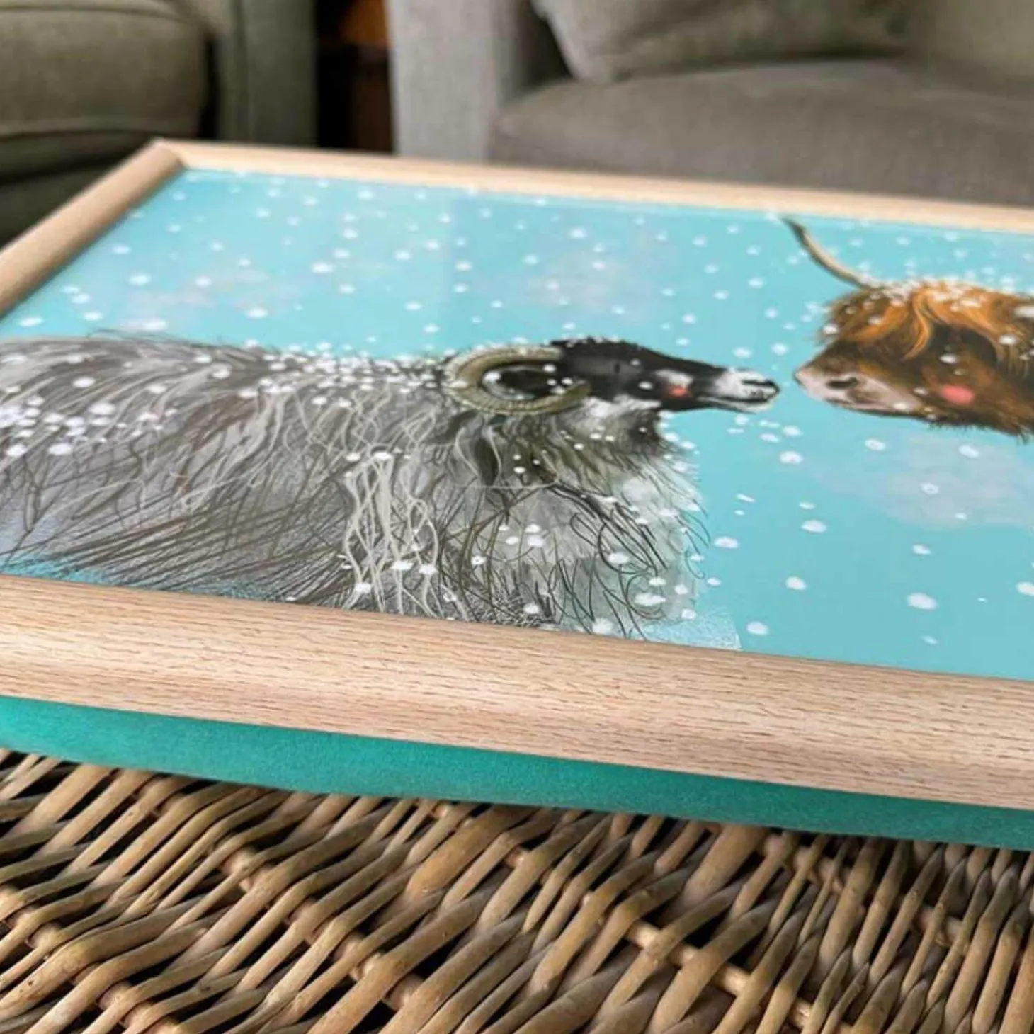 Alex Clark Christmas Laptray - Festive Farm