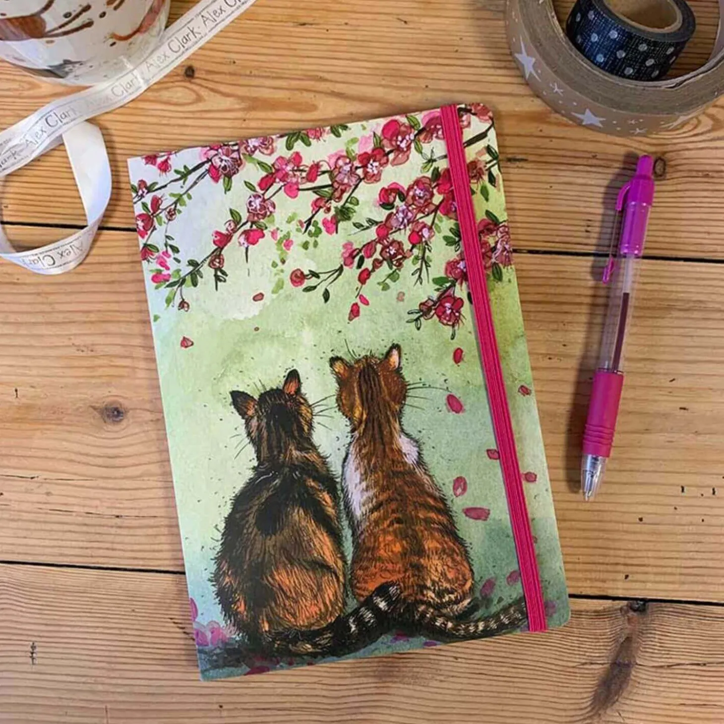 Alex Clark Large Chunky Notebook - Blossom Cats