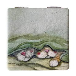 Alex Clark Vegan Leather Compact Mirror - Cat Whiskers