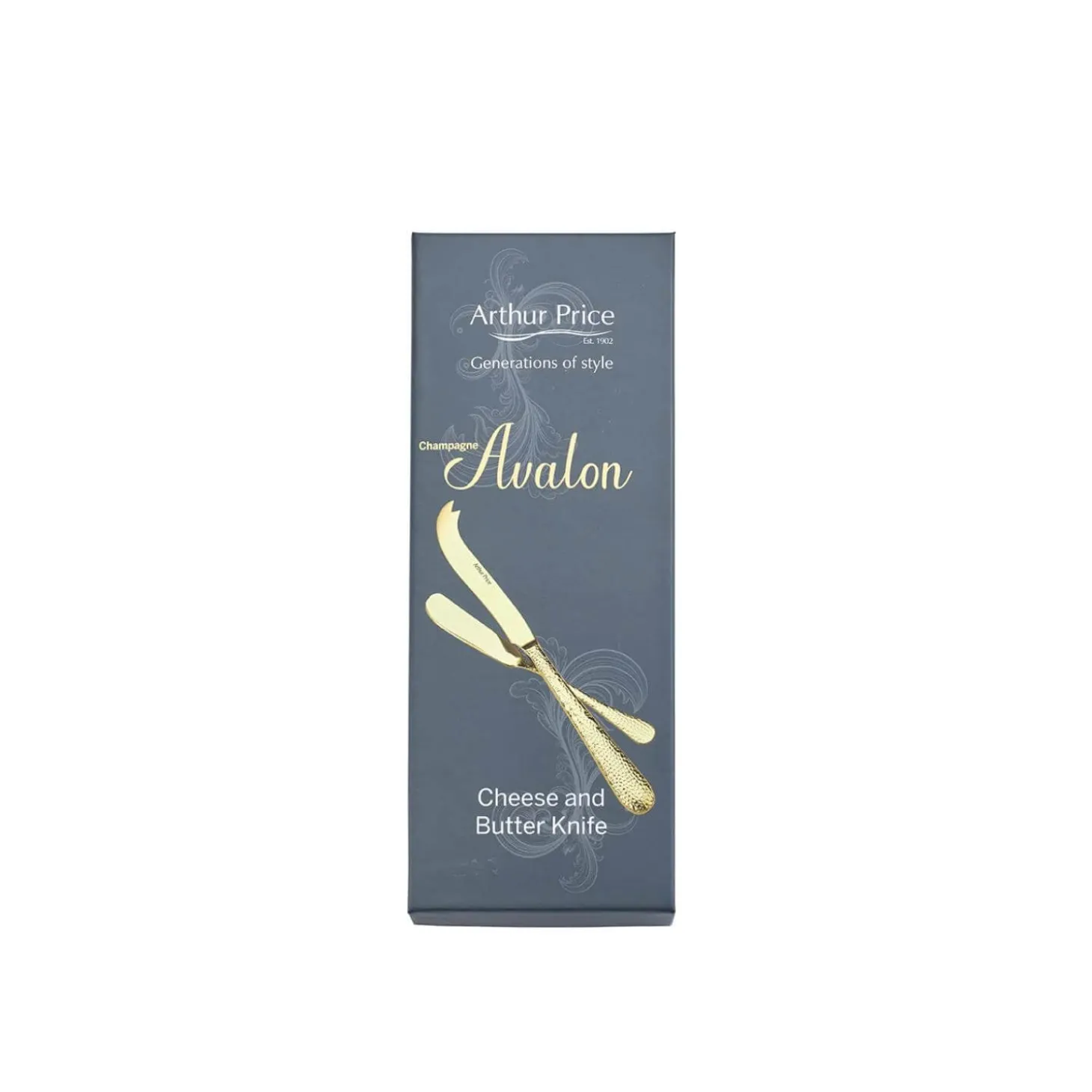 Arthur Price Champagne Avalon Stainless Steel Cheese & Butter Knife Set