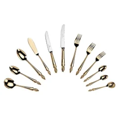 Arthur Price Clive Christian Empire Flame All Gold Dessert Fork