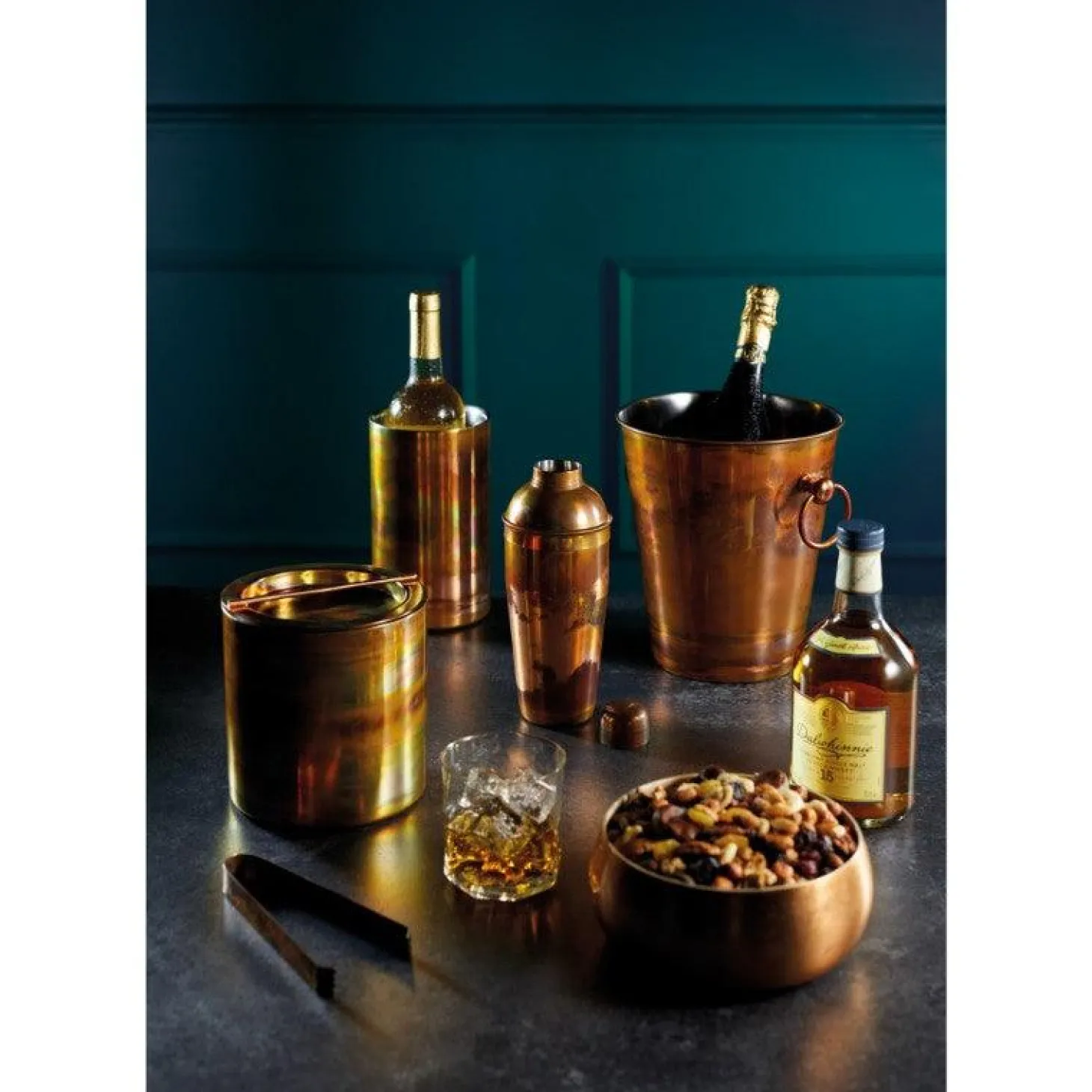 Barcraft Cobbler Cocktail Shaker - Iridescent Copper