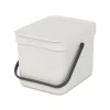 Brabantia Sort & Go 6 Litre Waste Bin - Light Grey