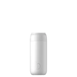 Chilly's Series 2 1 Litre Reusable Water Bottle & 50cl Coffee Cup Set - Arctic White