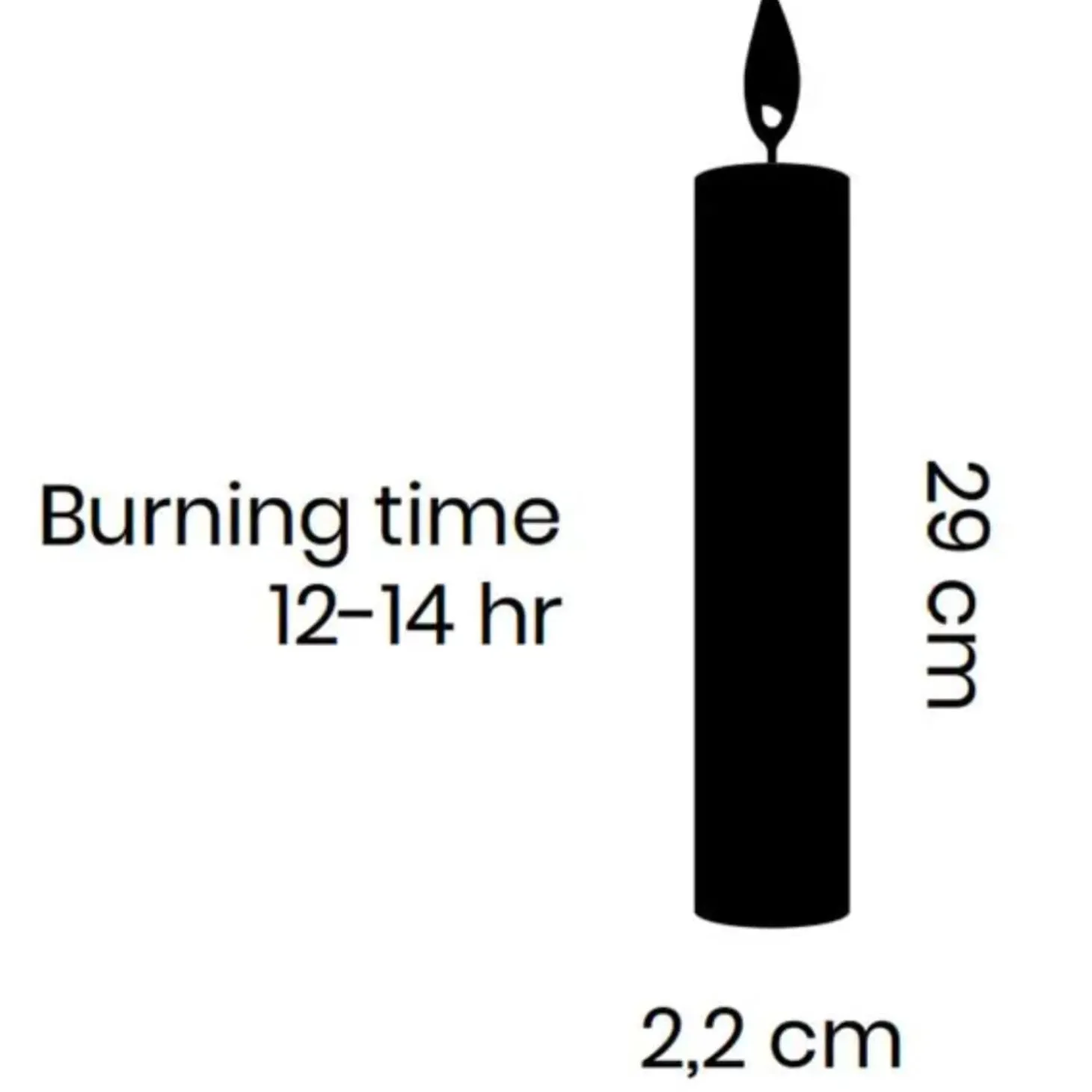 Cidex Rustic Tapered Candle - Sand