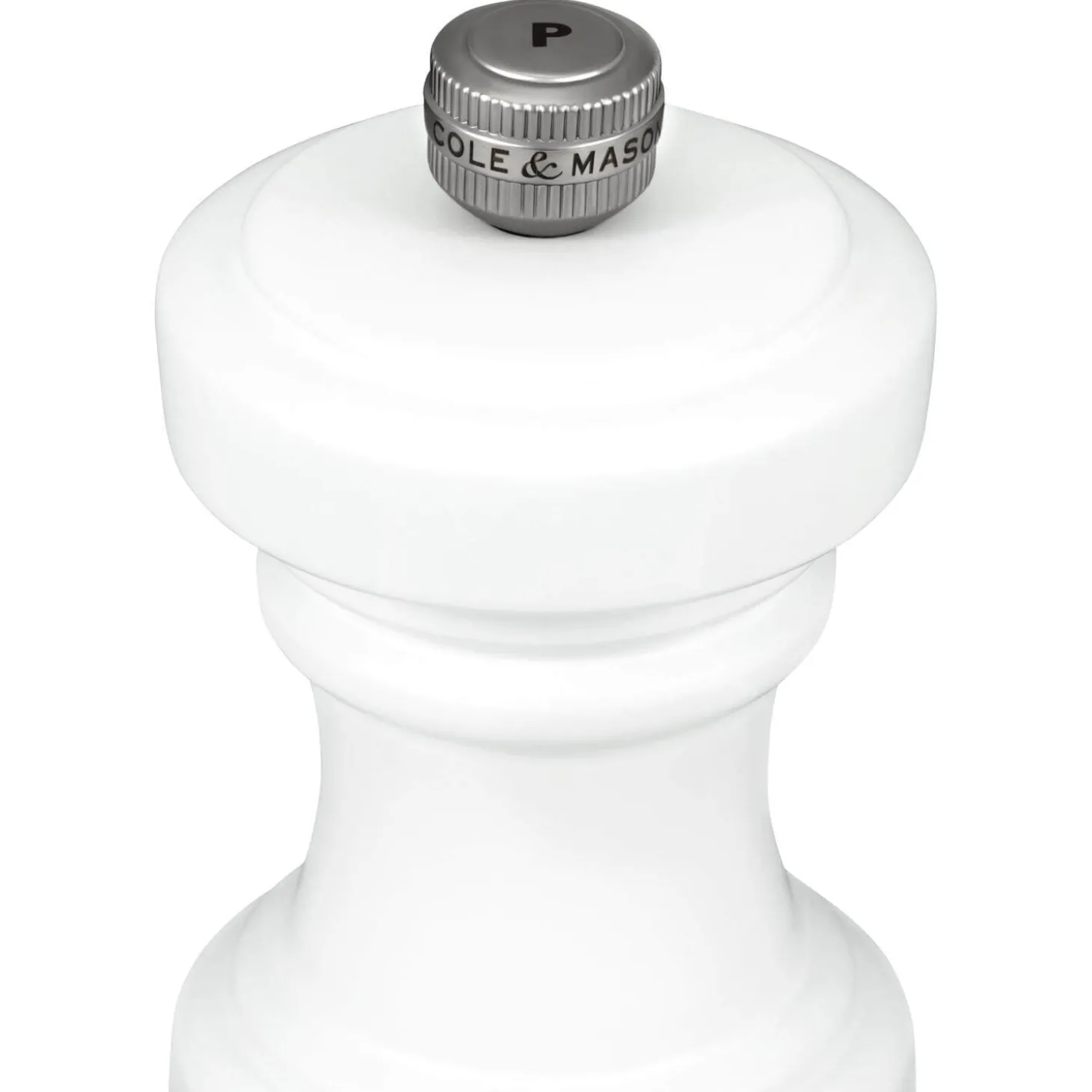 Cole & Mason Hoxton 10.4cm Beech Wood Pepper Mill - White