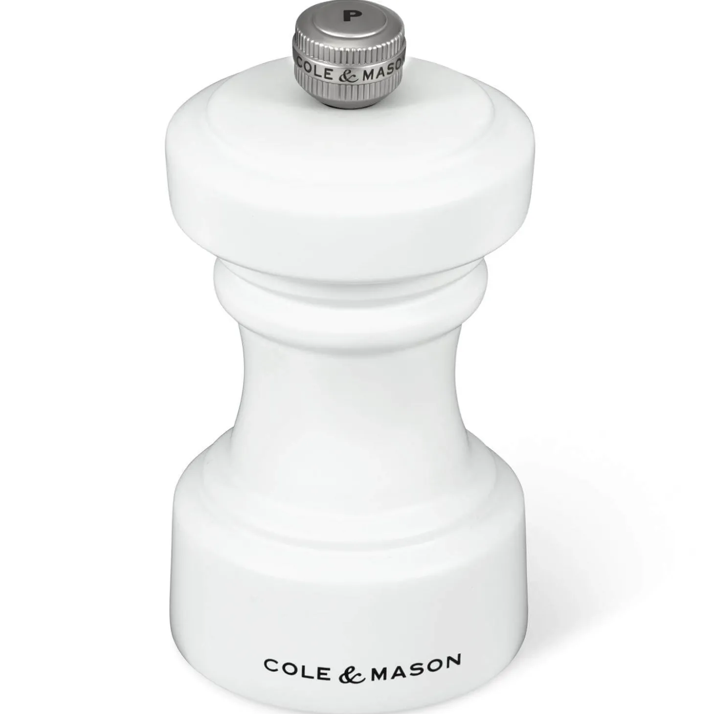 Cole & Mason Hoxton 10.4cm Beech Wood Pepper Mill - White