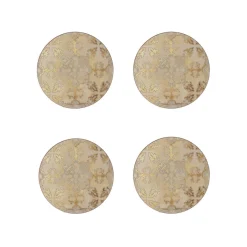 Creative Tops Set Of 4 Premium Round Coasters - Gold Impressions