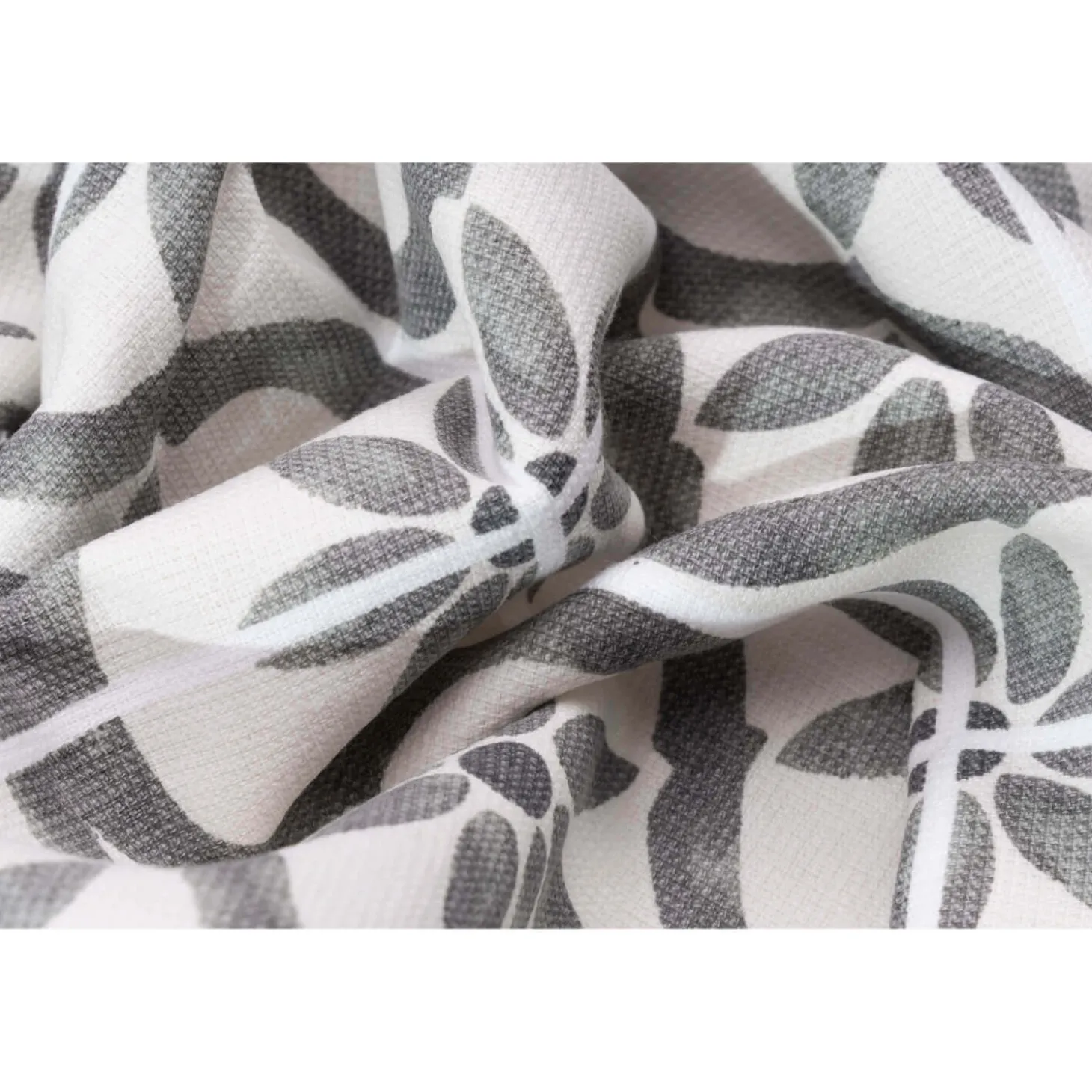 Cuisinart Pack of 2 Antimicrobial Professional Fouta Printed Tea Towel - Grey