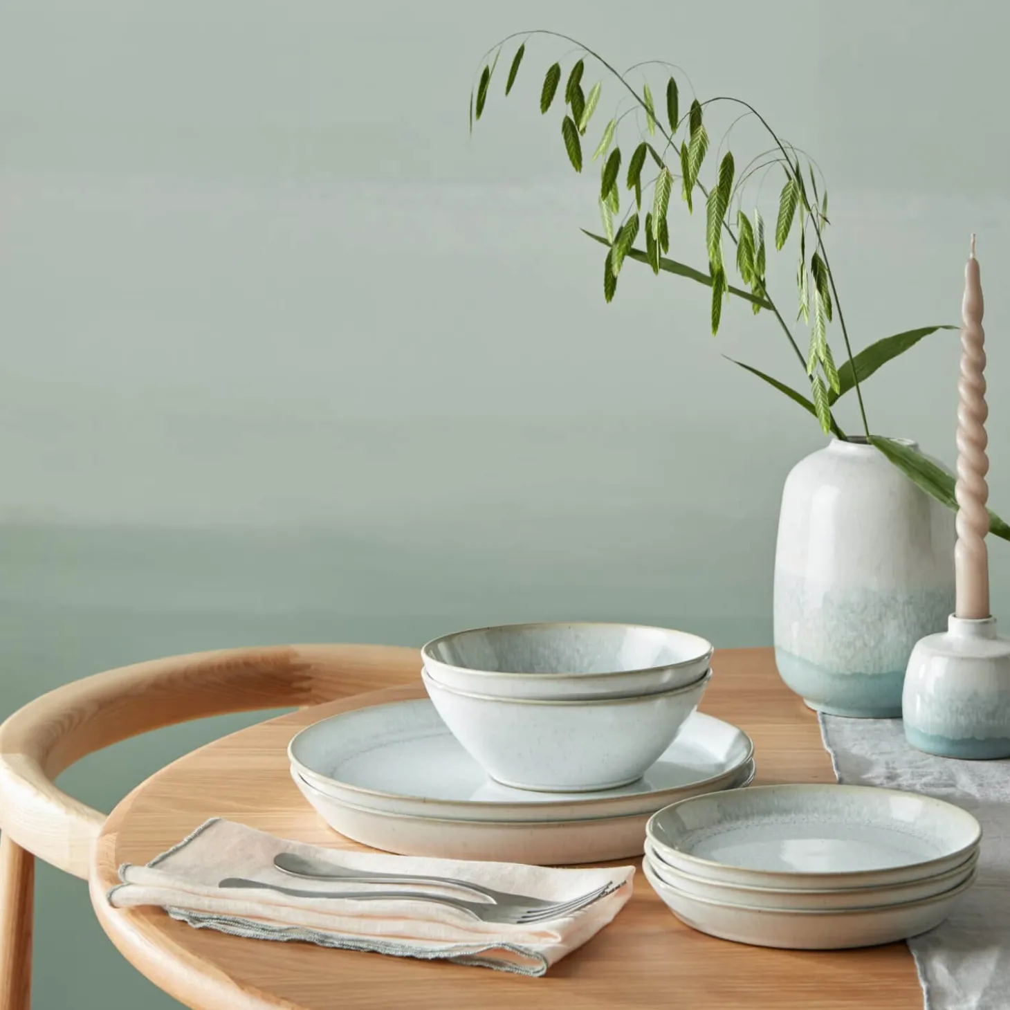 Denby Kiln 16.5cm Cereal Bowl - Green