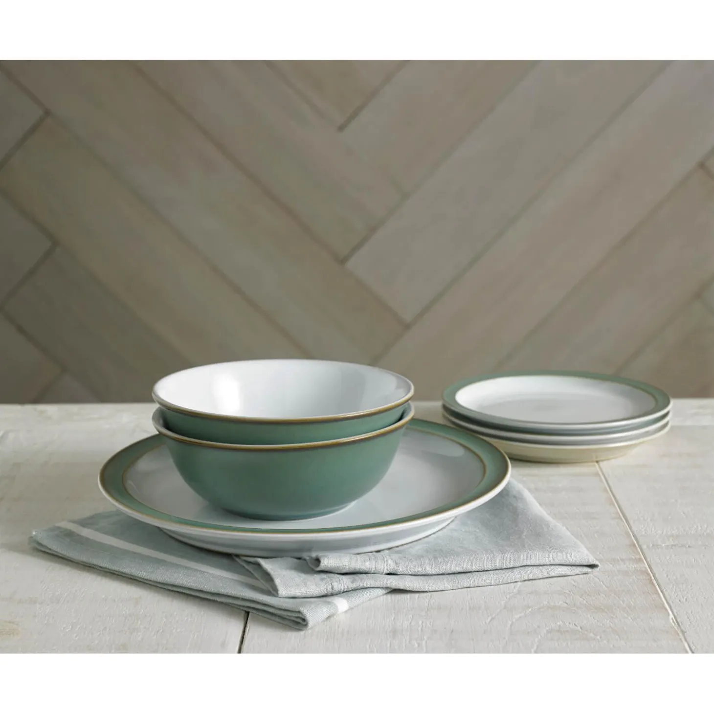Denby Regency Green Pasta Bowl - 22cm