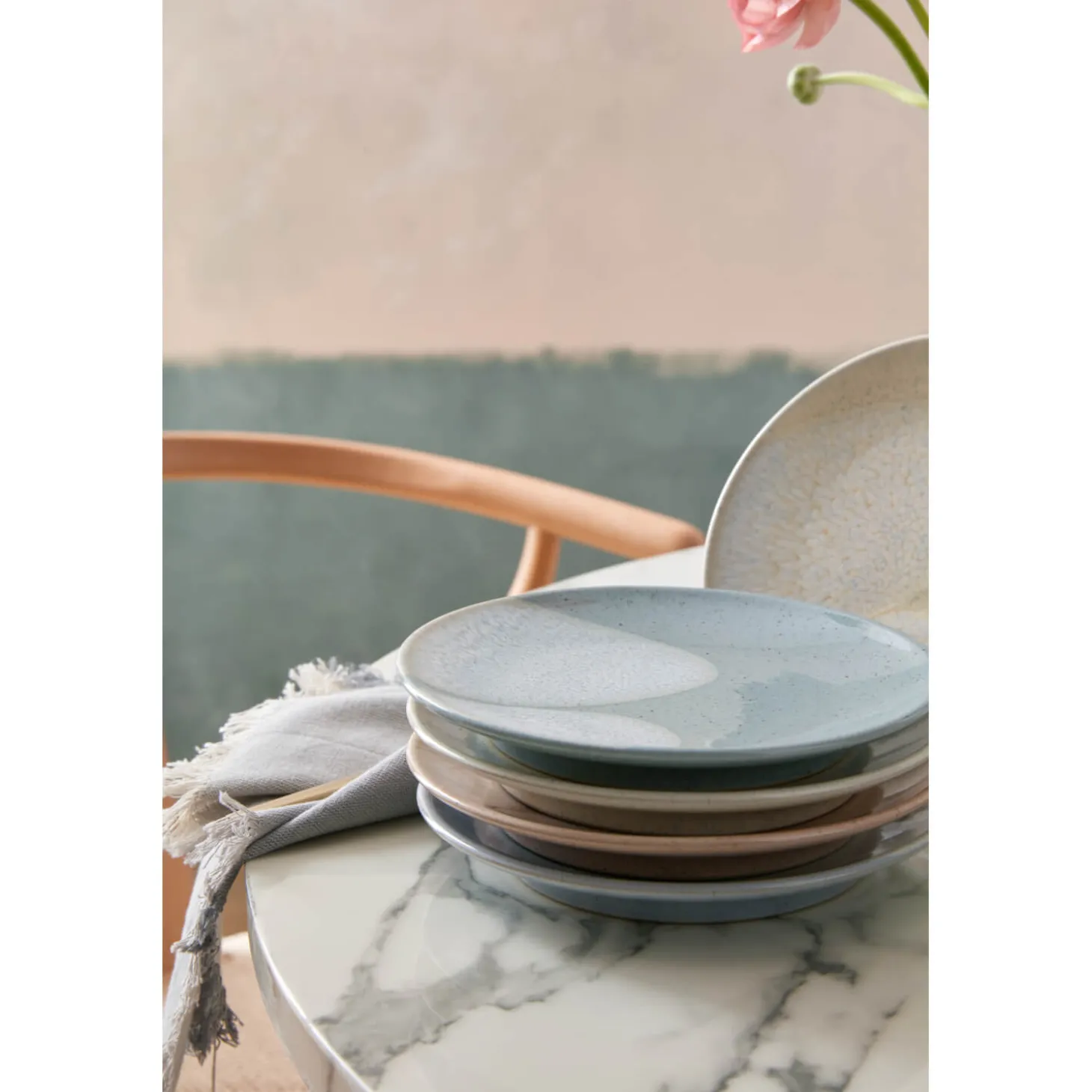 Denby Stoneware Kiln Accents 17cm Small Plate - Light Blue