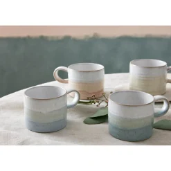 Denby Stoneware Kiln Accents 295ml Small Ridged Mug - Light Blue