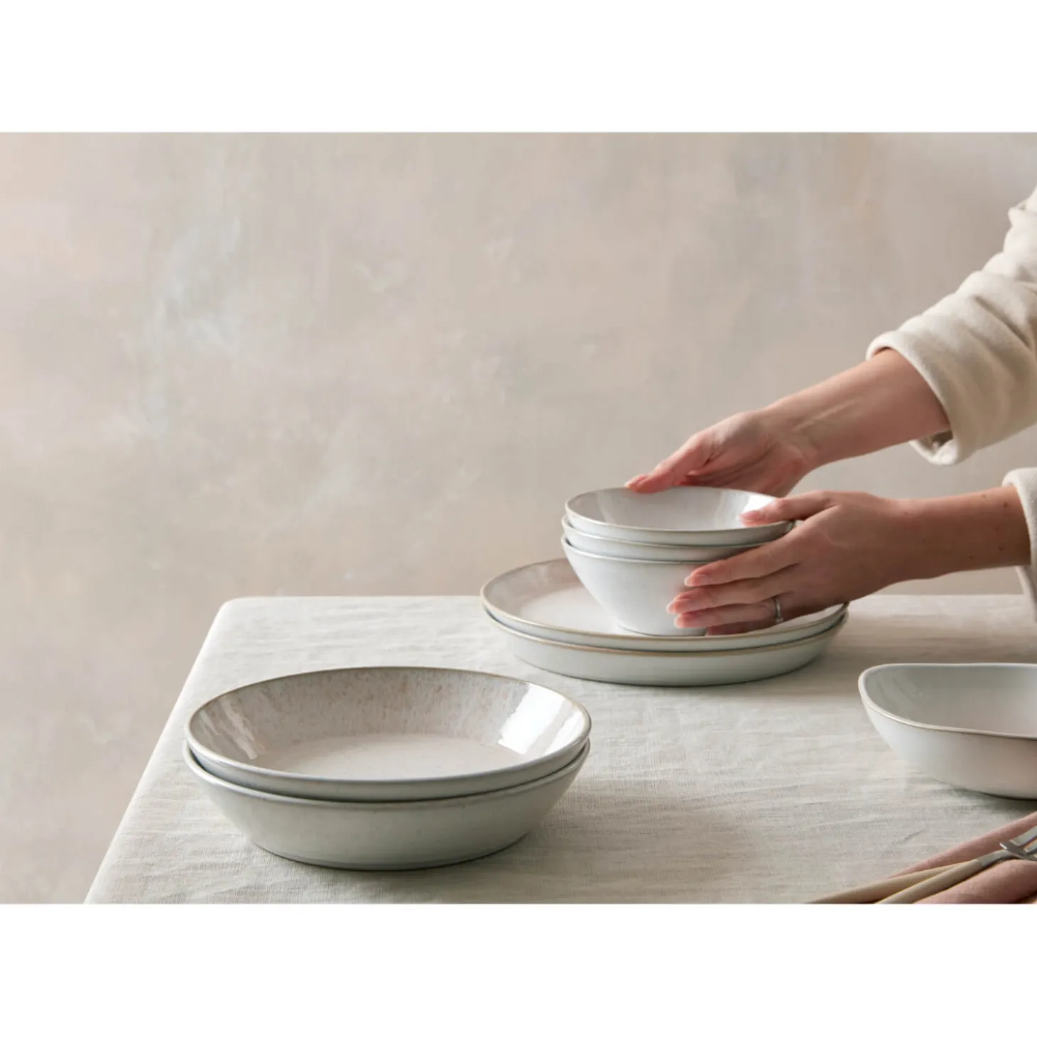 Denby Stoneware Kiln 22cm Pasta Bowl - Coral