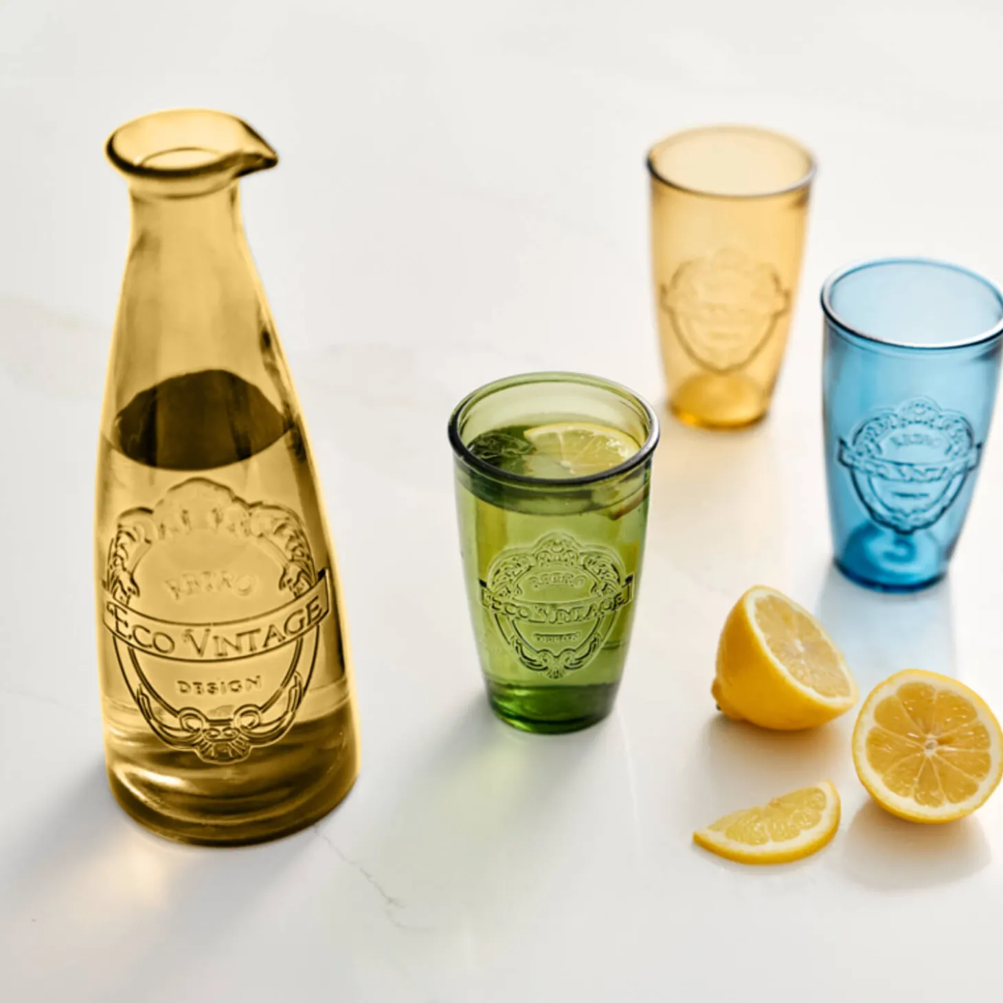 Dexam Sintra 100% Recycled Glass 1 Litre Carafe - Ochre