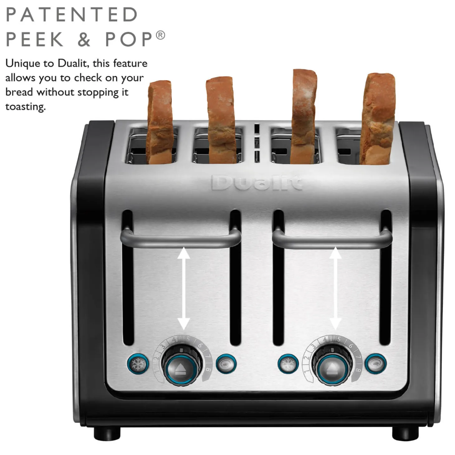 Dualit Architect 1.5 Litre Jug Kettle & 4 Slot Toaster Set - Black & Brushed Stainless Steel