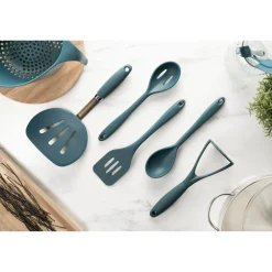 Fusion Twist Silicone Slotted Turner - Blue