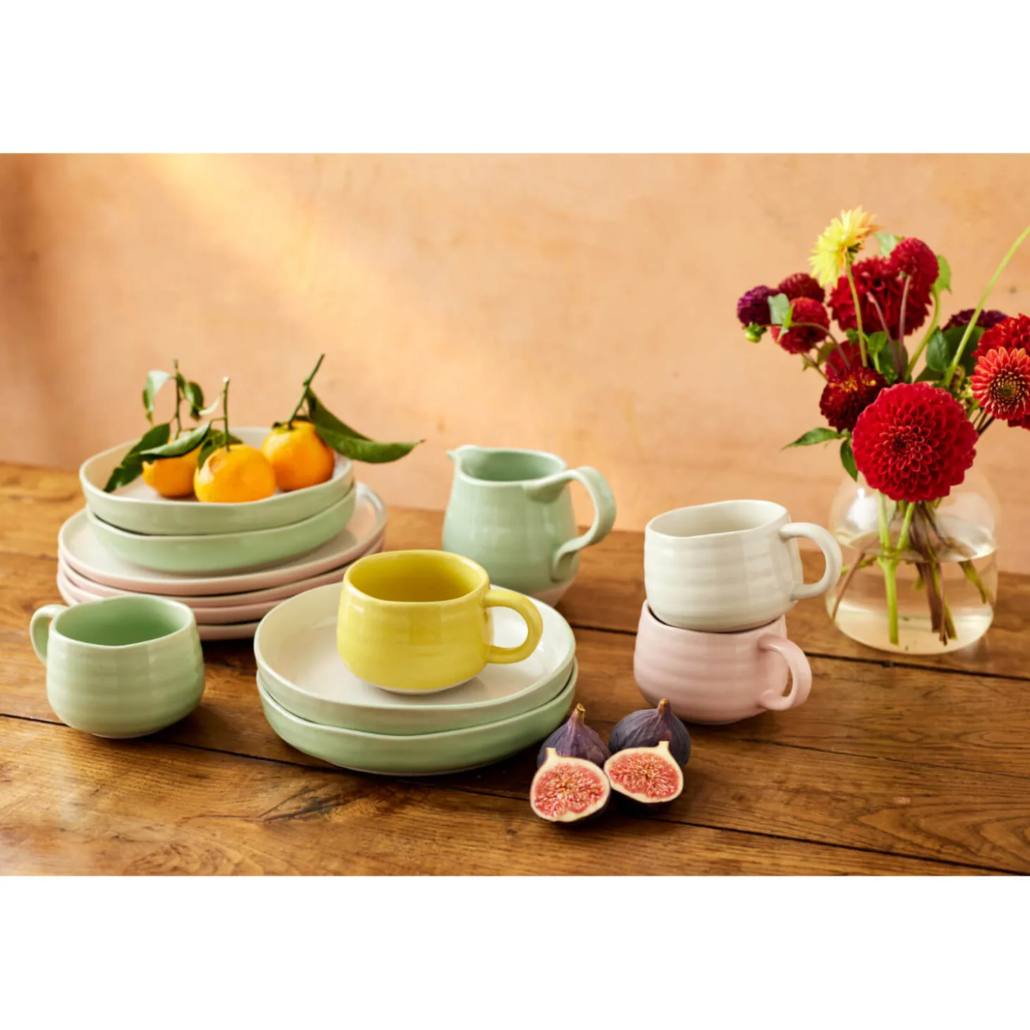 Jamie Oliver Big Love Stoneware Set Of 4 22cm Dishy Bowls - Green