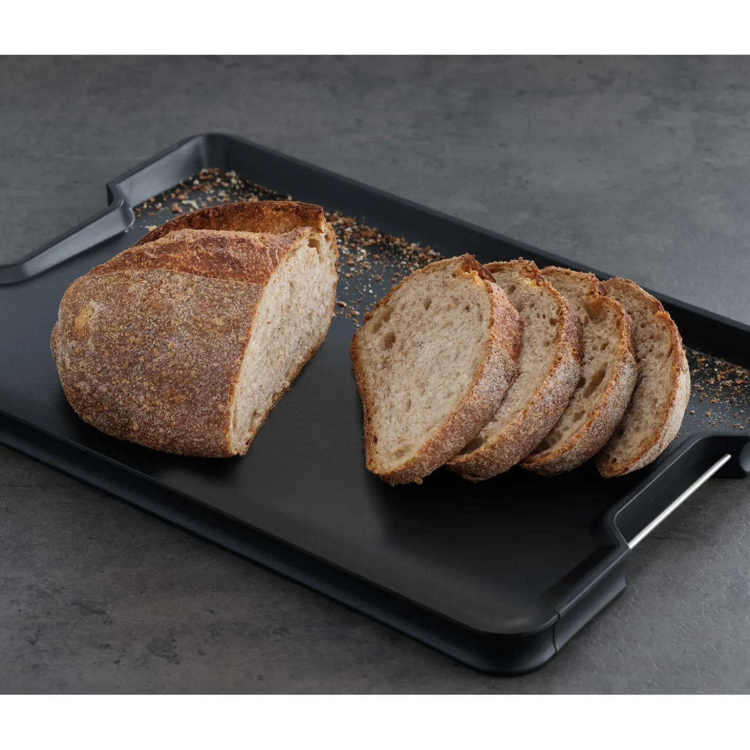 Joseph Joseph Cut&Carve Plus Multi-function Extra Large Chopping Board - Black