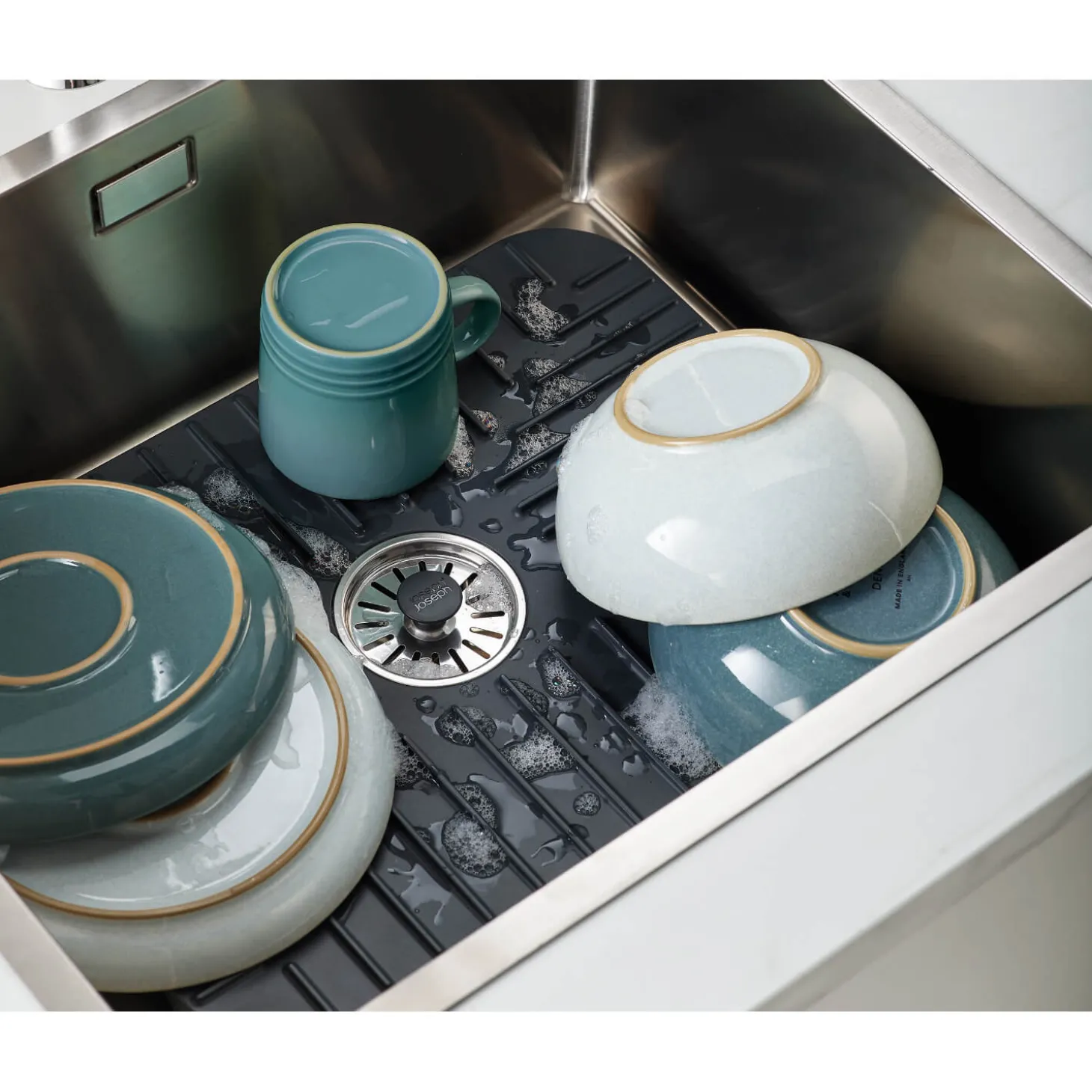 Joseph Joseph SinkShield™ Grey Sink Protector With Plug - Large