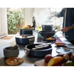 Joseph Joseph Space 28cm Non-Stick Folding Handle Frying Pan - Midnight Blue