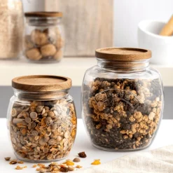 Kilner 850ml Universal Glass Jar with Acacia Lid