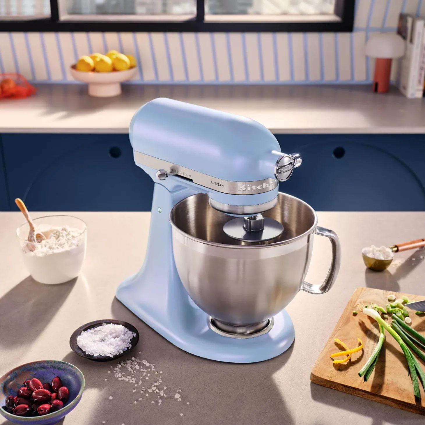 KitchenAid 195 Artisan Tilt-Head Stand Mixer - Blue Salt