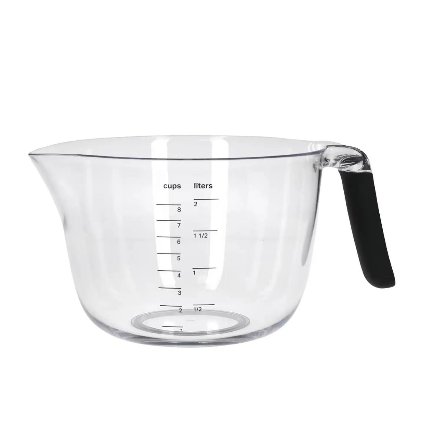 KitchenAid Clear Plastic Batter Bowl With Black Handle