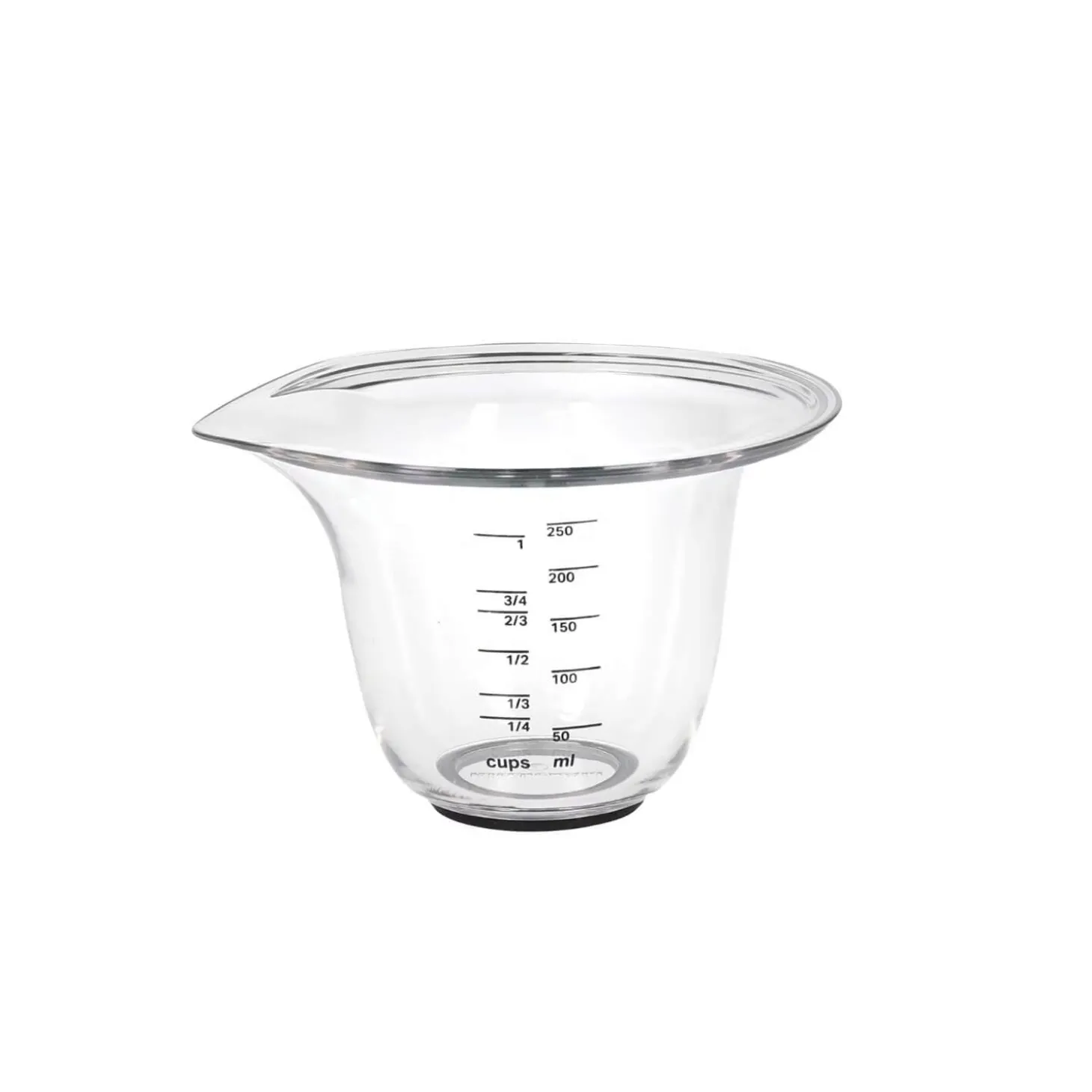 KitchenAid Clear Plastic Stackable 3 Piece Measuring Jug Set - Black Handle