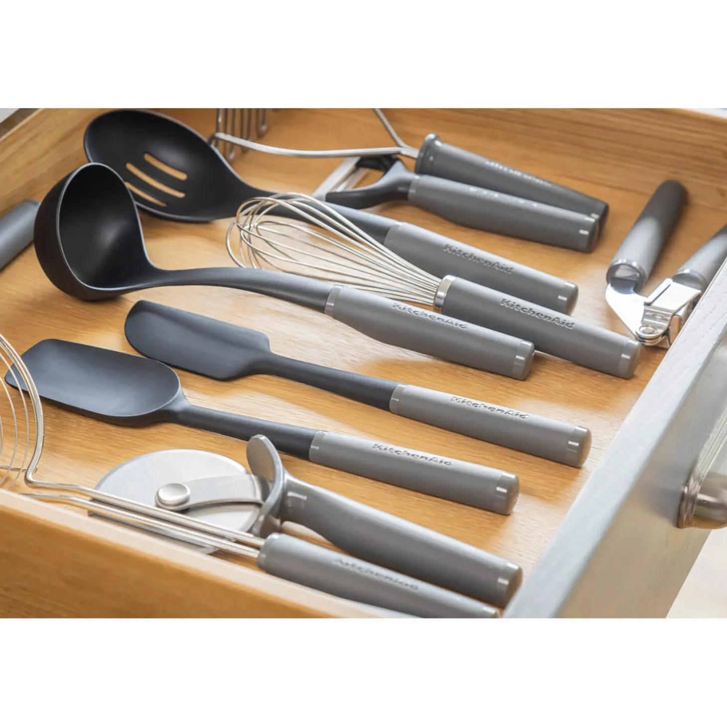 KitchenAid Soft Grip Slotted Turner - Charcoal Grey