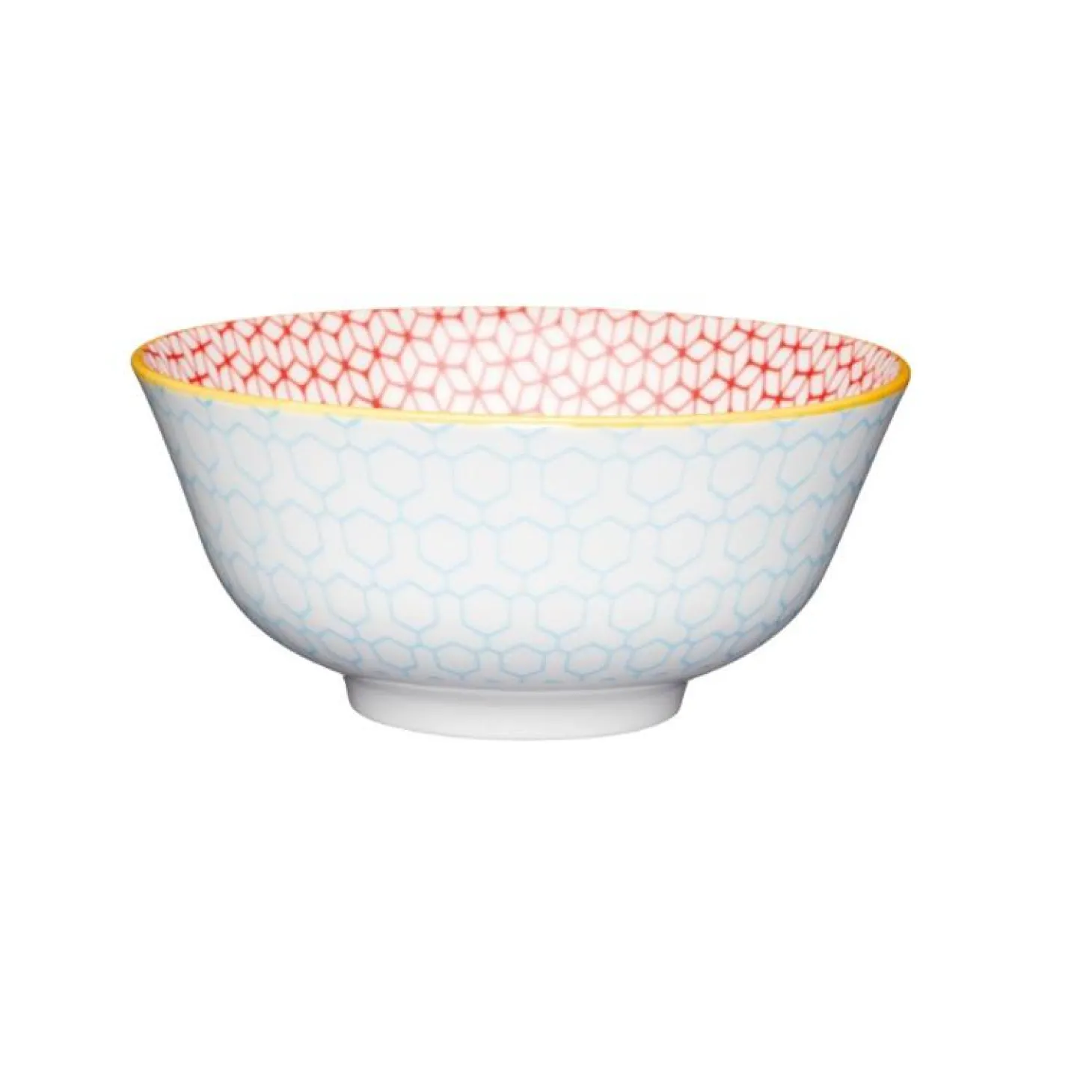 Kitchencraft Stoneware Bowl - Geometric Blue