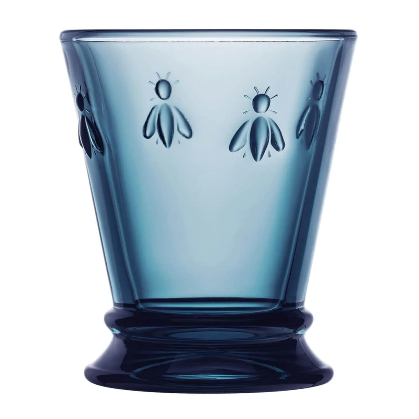 La Rochere Bee Embossed Blue Goblet Tumbler Glass - 270ml