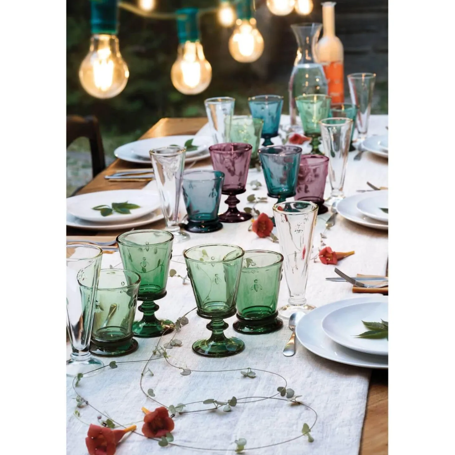 La Rochere Bee Embossed Clear Mini Goblet Tumbler Glass - 185ml