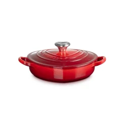 Le Creuset Cast Iron Heart Shape Dish with Lid - Cerise