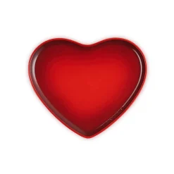 Le Creuset 32cm Heart Stoneware Serving Platter - Cerise