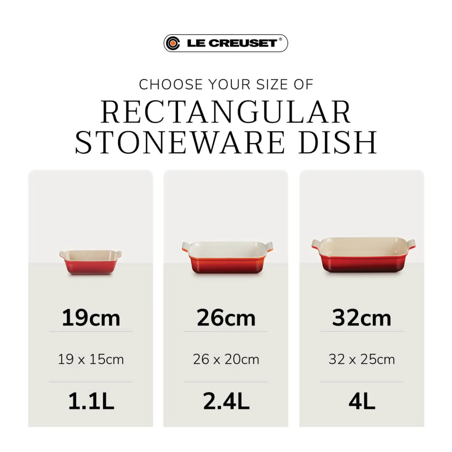 Le Creuset Heritage Stoneware 19cm Rectangular Dish - Sea Salt