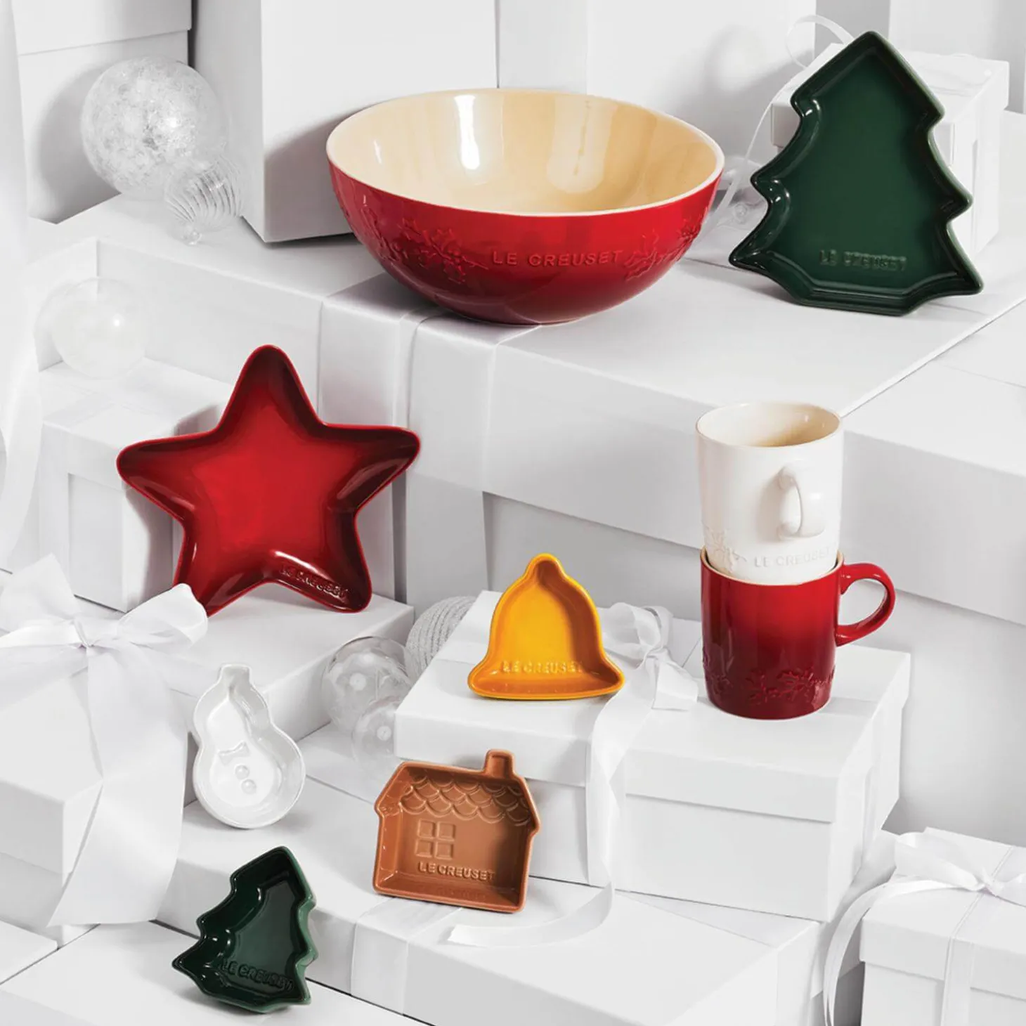 Le Creuset Holly Stoneware 350ml Mug - Cerise