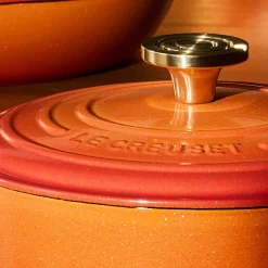 Le Creuset Limited Edition Signature 29cm Cast Iron Oval Casserole - Flamme Doree