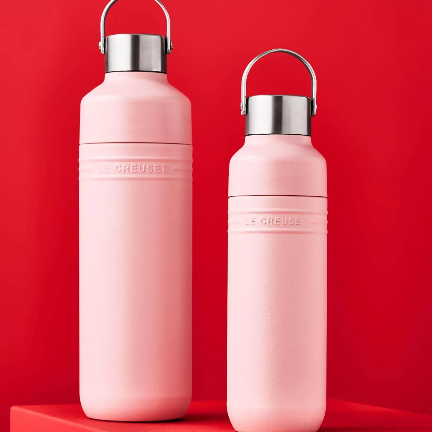 Le Creuset 'On The Go' 1-Litre Insulated Water Bottle - Shell Pink