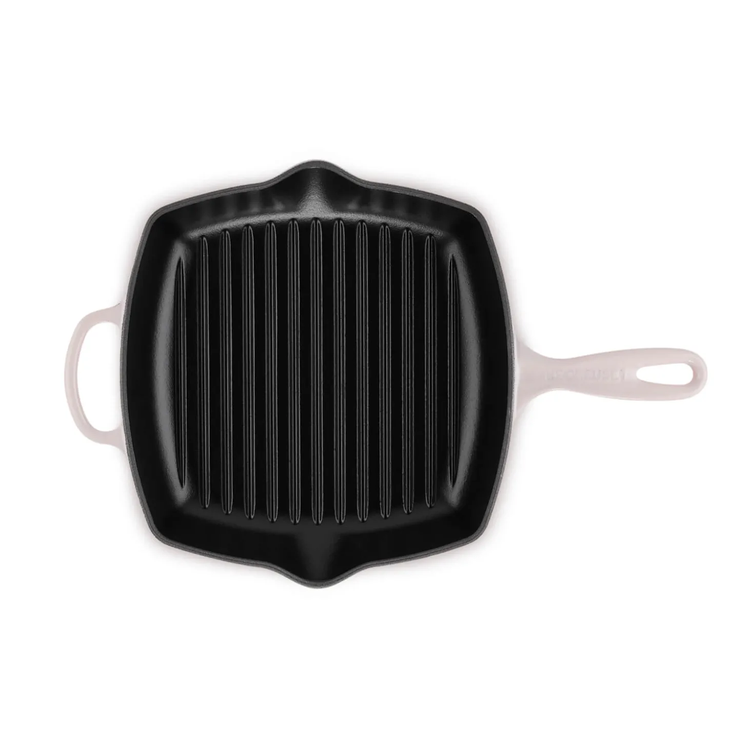 Le Creuset Signature Cast Iron 26cm Square Grillit - Shell Pink