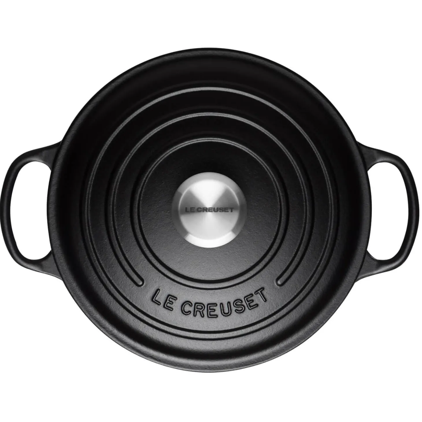 Le Creuset Signature Cast Iron 22cm Round Casserole - Satin Black