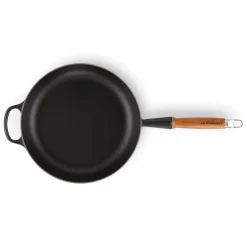 Le Creuset Signature Cast Iron 3 Piece Frying Pan & Saute Pan Set - Satin Black