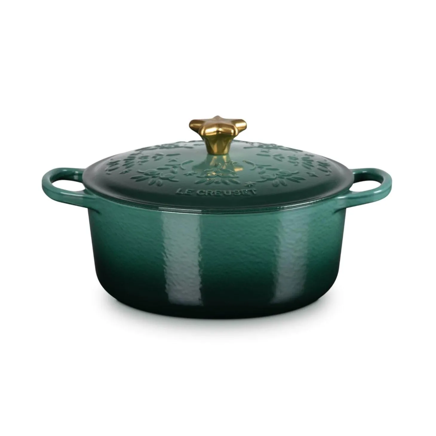 Le Creuset Signature Cast Iron 24cm Christmas Noel Casserole - Artichaut