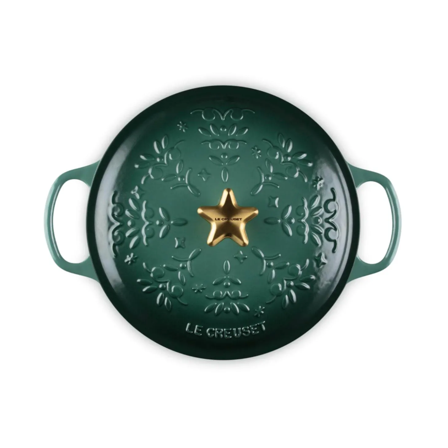 Le Creuset Signature Cast Iron 24cm Christmas Noel Casserole - Artichaut