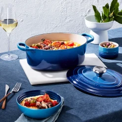 Le Creuset Signature Cast Iron 27cm Oval Casserole - Azure
