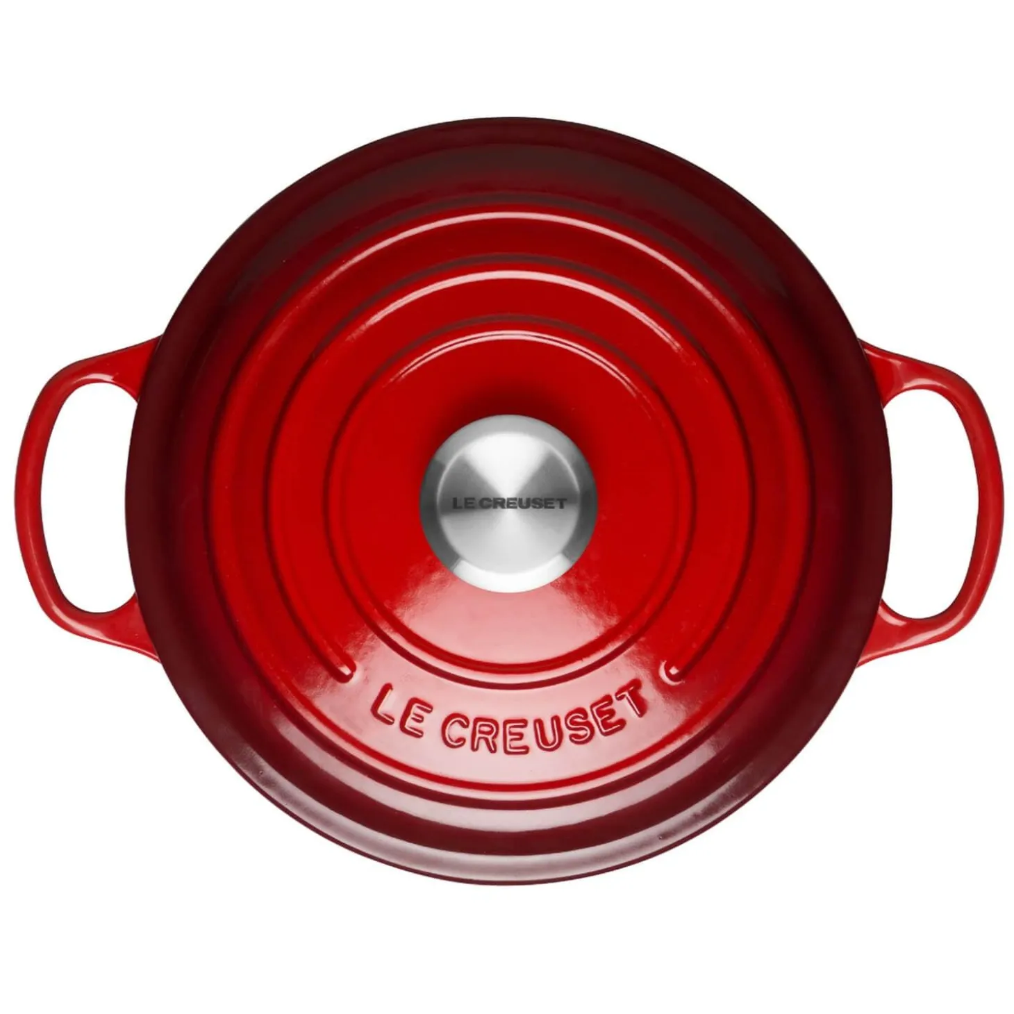 Le Creuset Signature Cast Iron 30cm Round Casserole - Cerise