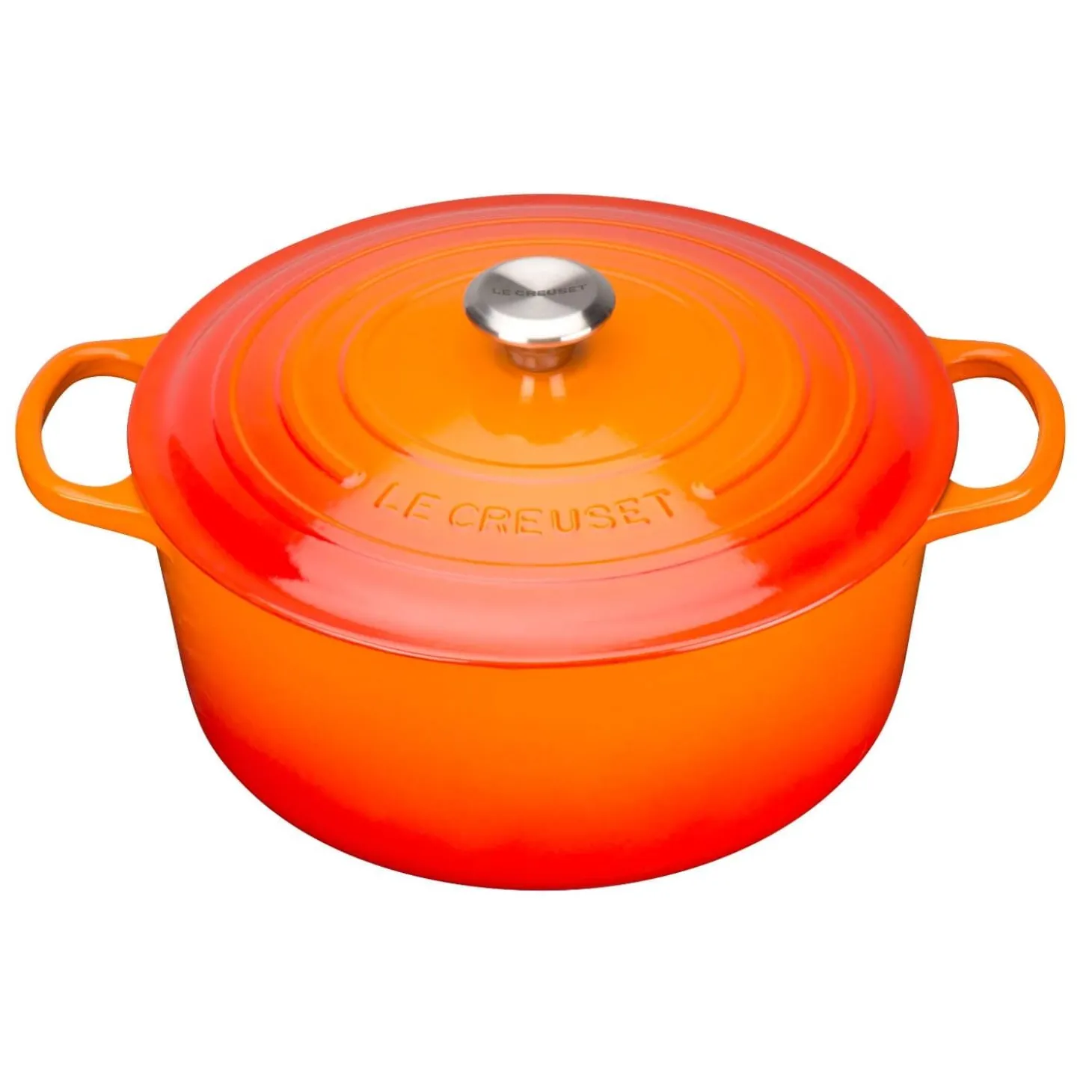 Le Creuset Signature Cast Iron 30cm Round Casserole - Volcanic