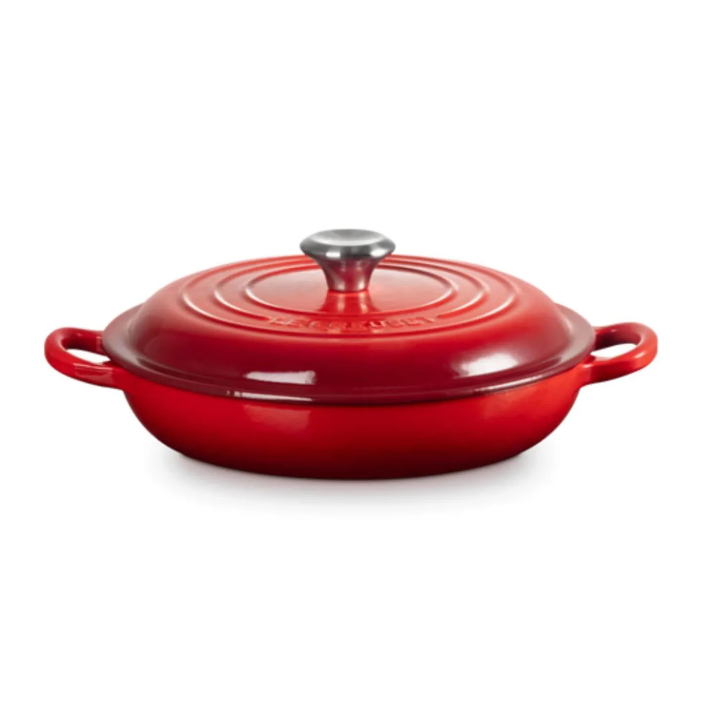 Le Creuset Signature Cast Iron 30cm Shallow Casserole - Cerise