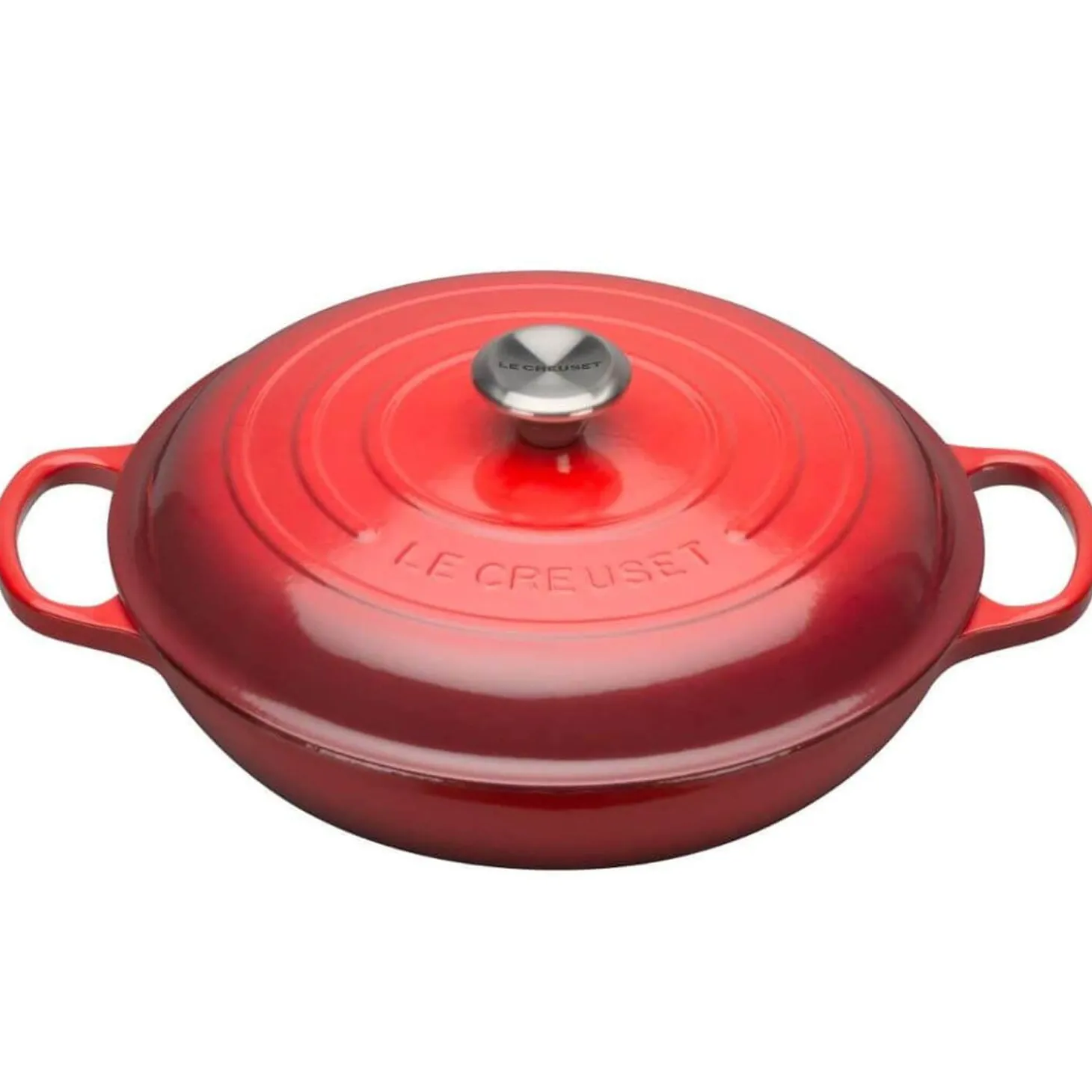Le Creuset Signature Cast Iron 30cm Shallow Casserole - Cerise